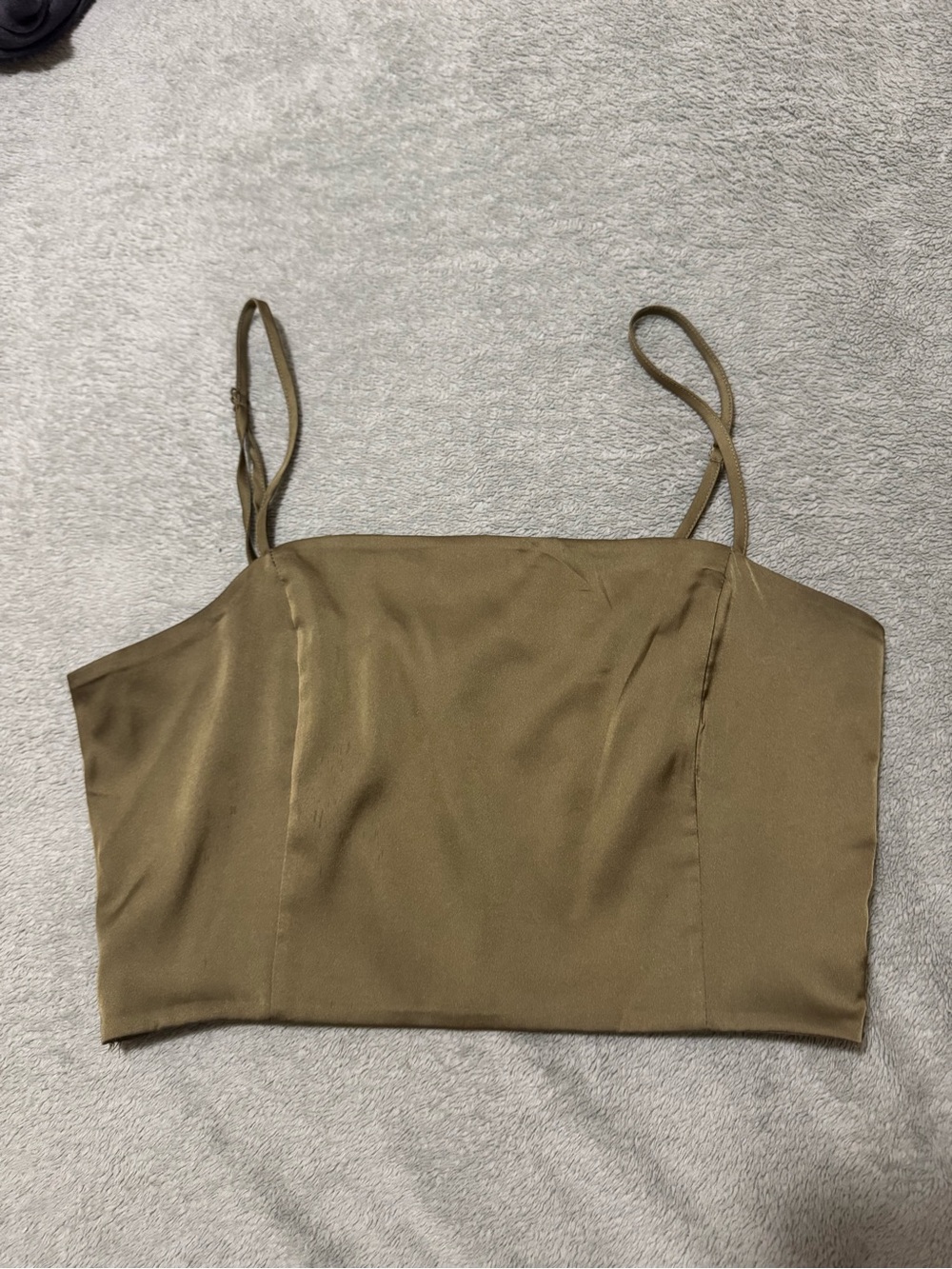Forever 21 Olive Cropped Cami Tank